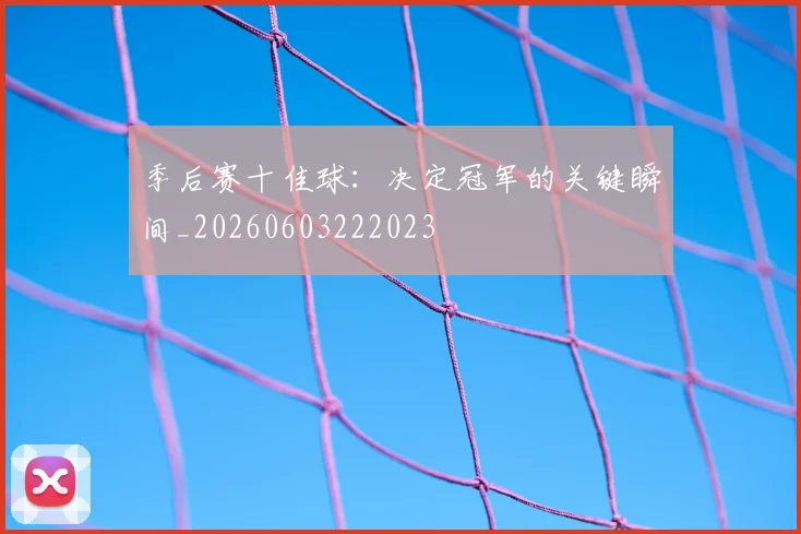 季后赛十佳球:决定冠军的关键瞬间_20260603222023