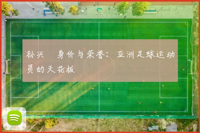 孙兴慜身价与荣誉:亚洲足球运动员的天花板